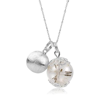 925 silver real dandelion ball chain K925-60