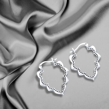 Boucles d'oreilles ornement goutte Aura - Argent sterling 925 - OHR925-96 1