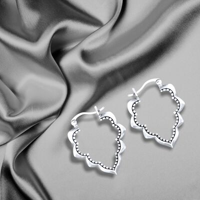 Drop Aura Ornament Earrings - 925 Sterling Silver - OHR925-96
