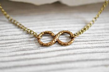 Collier Infinity - Bronze Filigree Infinity Eternity Bijoux Bijoux de style vintage - VIK-98 6