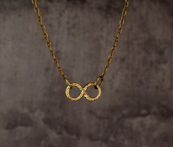 Collier Infinity - Bronze Filigree Infinity Eternity Bijoux Bijoux de style vintage - VIK-98 5