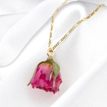 Pendentif Real Rose - Collier plaqué or 925 - K925-14 1