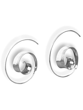 Boucles d'oreilles en spirale en argent sterling 925 - Bijoux élégants tribaux Boho - OHR925-82 7