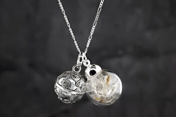 Pissenlit Graine De Verre Boule Carillon Engelsrufer Pendentif Collier En Argent Sterling 925 - K925-108 8