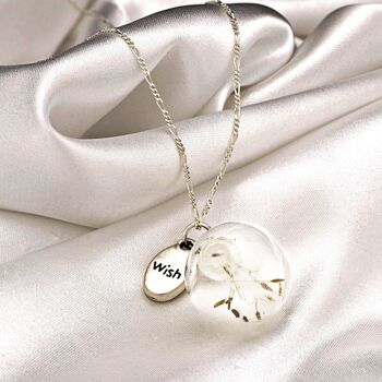 Collier de pissenlit en argent sterling 925 Wish Wish Terrarium Jewelry - K925-18 4