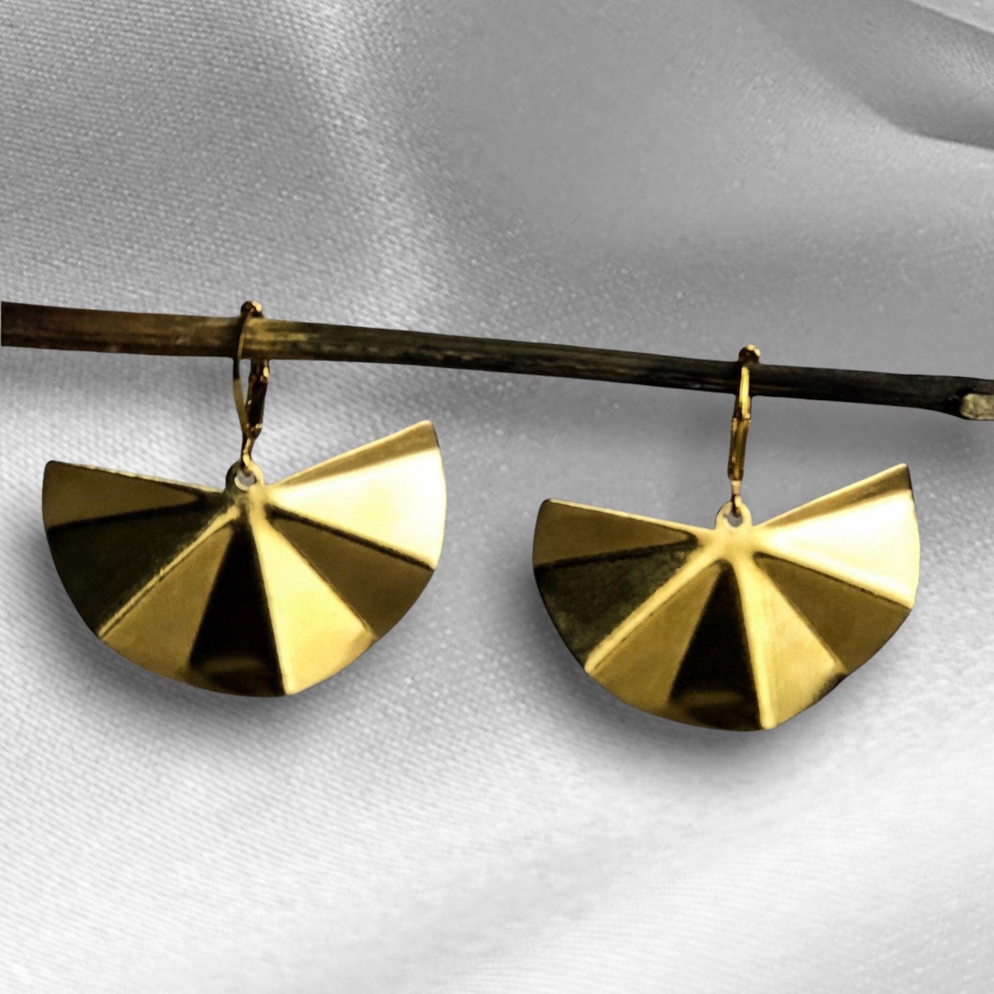 Orecchini pendenti con ventaglio antico - Orecchini in stile argentino di flamenco ispirato all'annata - VINOHR-95