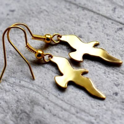 Seagull Earrings - Timeless Minimalist Gold Plated Jewelry - VINOHR-89
