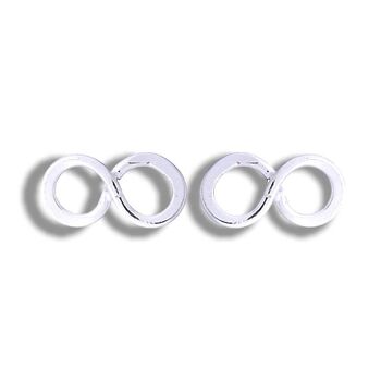 Boucles d'oreilles Infinity Mini Stud - Bijoux minimalistes en argent sterling 925 - OHR925-110 2