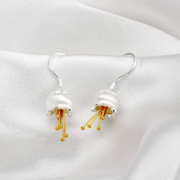 Boucles d'oreilles Bluebell - 925 Sterling Silver - Lily of the Valley Botanical Flower Jewelry - OHR925-49 6