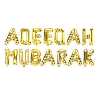 Globos metalizados Aqeeqah Mubarak - Dorado