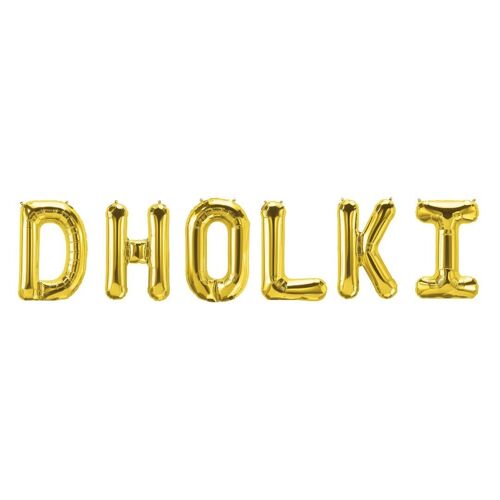 Dholki Foil Balloons - Gold
