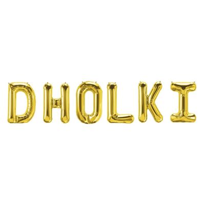 Dholki Foil Balloons - Gold