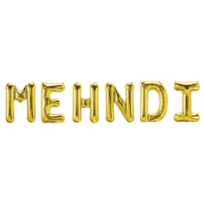 Mehndi Foil Balloons - Gold