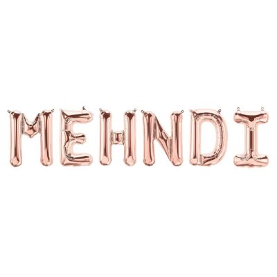 Mehndi Foil Balloons - Rose Gold