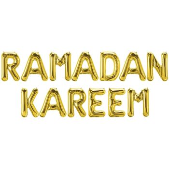 Ballons Aluminium Ramadan Kareem - Or 2