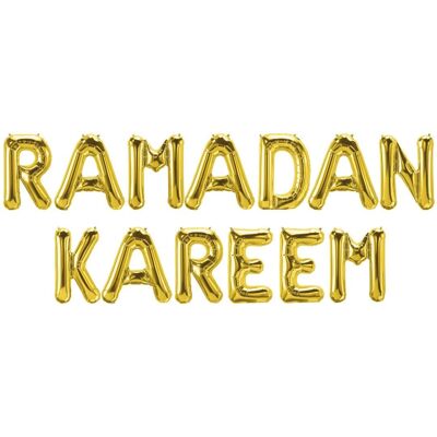 Ramadan Kareem Foil Balloons - Gold