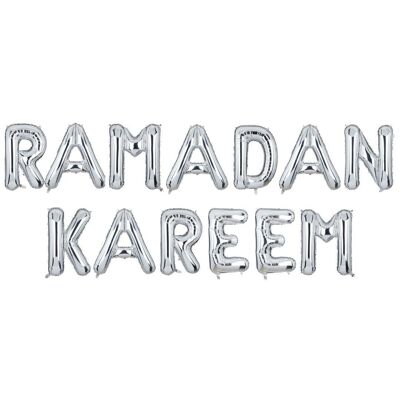 Globos de aluminio Ramadan Kareem - Plata