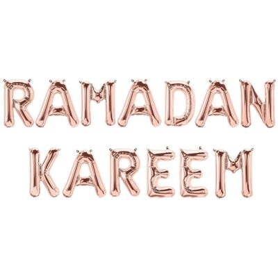 Ramadan Kareem Foil Balloons - Rose Gold