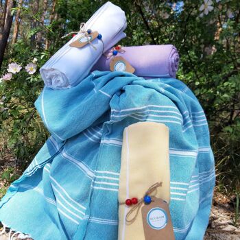 Lot de 40 Serviettes de Hammam "Classic Towels" | comme serviette de plage, pour les voyages, le sauna et le sport | coloré, classique, intemporel 9