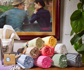 Lot de 40 Serviettes de Hammam "Classic Towels" | comme serviette de plage, pour les voyages, le sauna et le sport | coloré, classique, intemporel 12