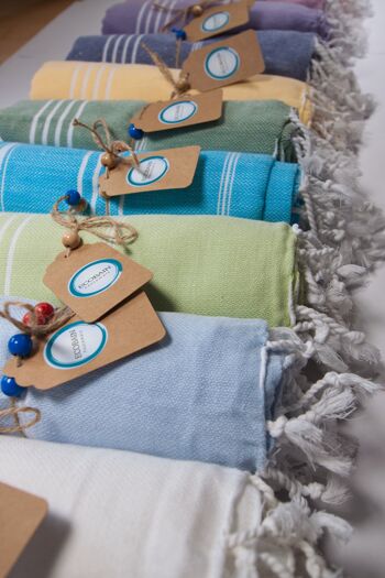 Lot de 40 Serviettes de Hammam "Classic Towels" | comme serviette de plage, pour les voyages, le sauna et le sport | coloré, classique, intemporel 7