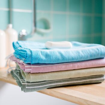 Lot de 40 Serviettes de Hammam "Classic Towels" | comme serviette de plage, pour les voyages, le sauna et le sport | coloré, classique, intemporel 4