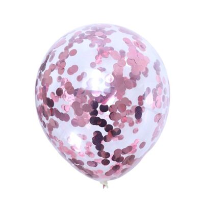 Ballons Confettis (10pk) - Rose Pâle