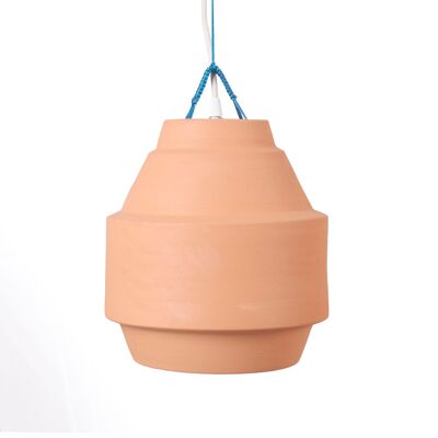 Round terracotta lamp - Smooth clay