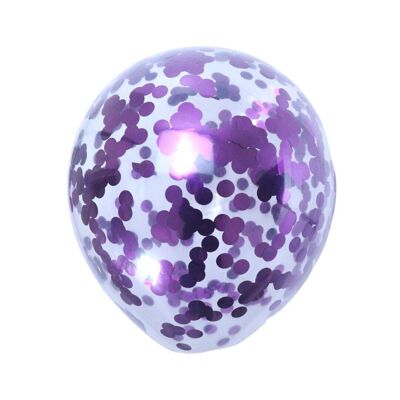 Ballons Confettis (10pk) - Violet