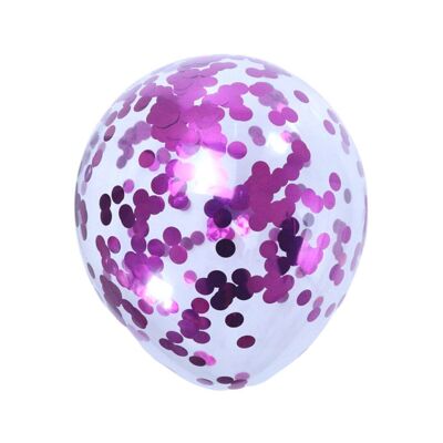 Ballons Confettis (10pk) - Rose
