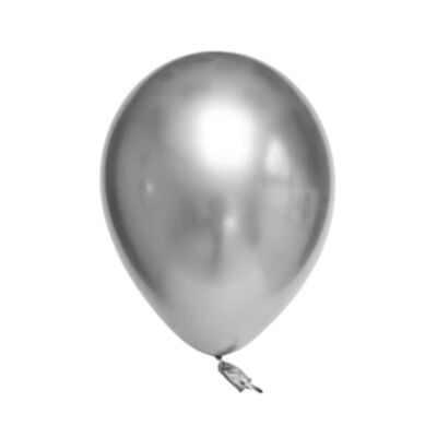 Metallic-Luftballons (10 Stück) – Silber