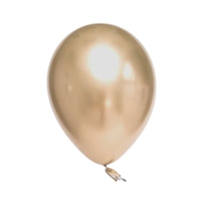 Metallic-Luftballons (10 Stück) – Hellgold