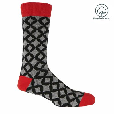 Mosaik Herrensocken - Schwarz