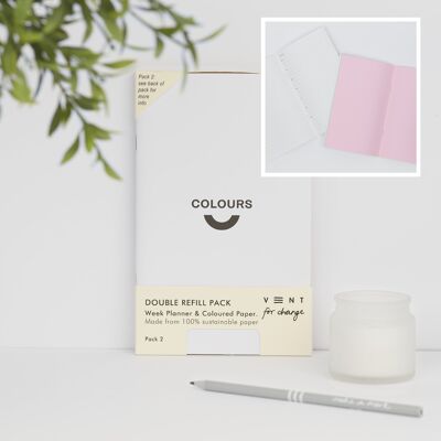 Weekly Planner Double Refill Pack 2. MyPlan and Coloured