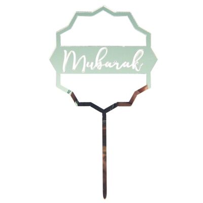 Décorations de Gâteau Mubarak (5pk) - Argent