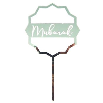 Décorations de Gâteau Mubarak (5pk) - Argent 1