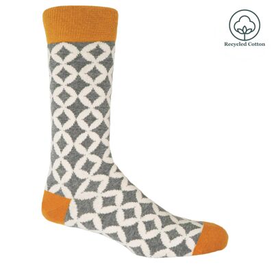 Mosaic Men's Socks- Grey