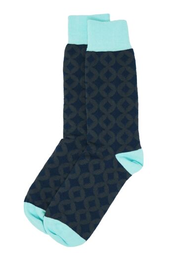 Chaussettes Homme Mosaic - Marine 3