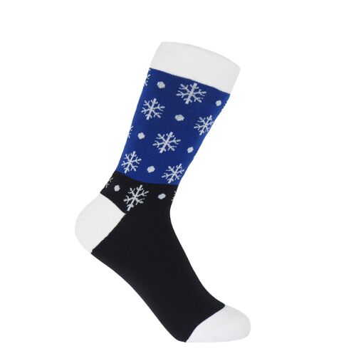 Snowflake Christmas Women's Socks- Blue