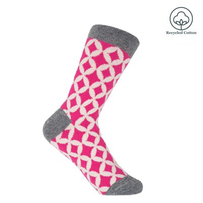 Mosaic Women's Socks- Pink