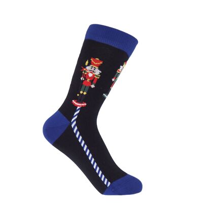 Nutcracker Christmas Women's Socks- Black
