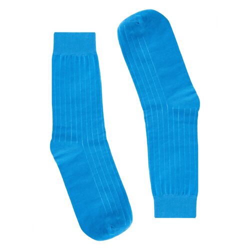 Jeans blue socks with bright pinstripe