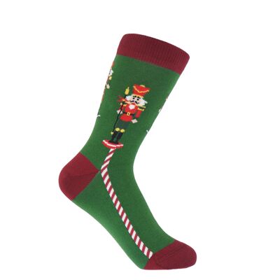 Nutcracker Christmas Women's Socks- Green