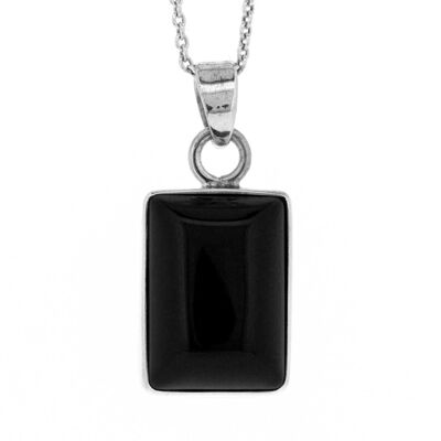Rectangle Onyx Pendant with 18" Trace Chain and Presentation Box