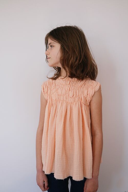 WILD BELLE TOP organic double gauze pink