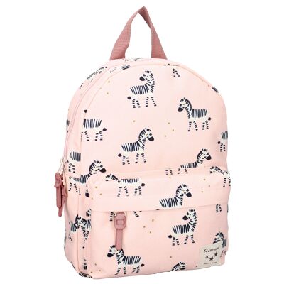 To The Zoo Kids Backpack - Pink Zebras