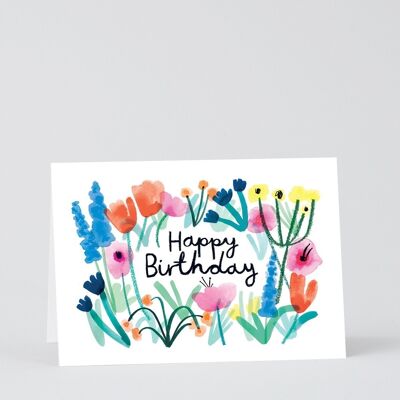 Alles Gute zum Geburtstagskarte - alles Gute zum Geburtstag mit Blumen