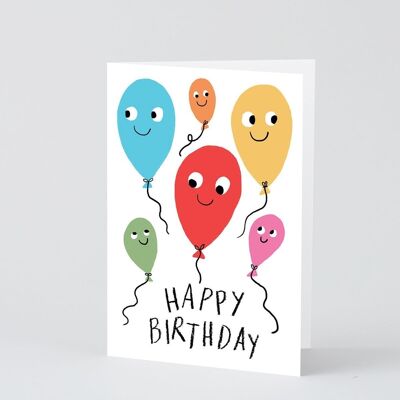 Tarjeta de feliz cumpleaños - Globos de feliz cumpleaños