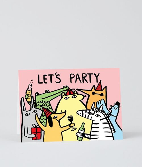 Happy Birthday Card - Let's Party