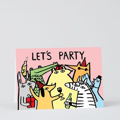 Happy Birthday Card - Let's Party